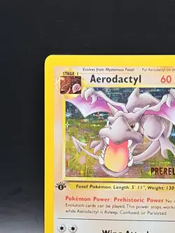 Pokemon Aerodactyl 1/62 Fossil Prerelease Promo Holo TCG Vintage WOTC LP - Image 3