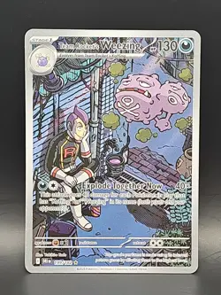 Pokemon Team Rocket's Weezing Illustration Rare IR 199/182 Destined Rivals NM - Image 1