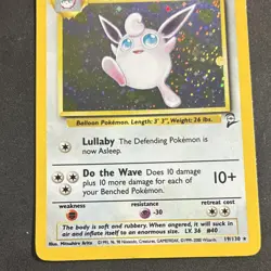 Wigglytuff 19/130 Base Set 2 Holo Rare 2000 Wizards Pokemon (Swirl) - Image 3
