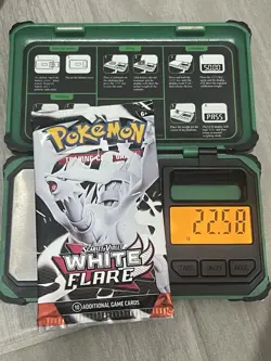22.58g🔥 HEAVY 🔥 Pokemon TCG White Flares Booster Pack! FACTORY SEALED!!!✅ - Image 1
