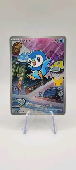Pokemon TCG: Piplup MEP 042 First Partner Illustration Promo 30th Anniversary-NM - Image 1