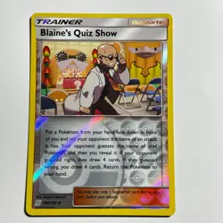 Blaine's Quiz Show 186/236 Uncommon Reverse Holo Unified Minds Pokemon TCG LP - Image 1