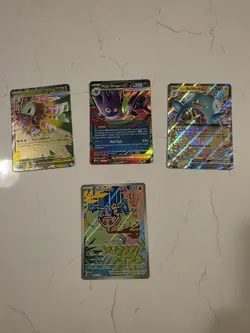 Pokemon 4 Holo Cards: Hitmontop, Mega Meganium EX, Mega Gengar EX, Bellibolt EX - Image 2