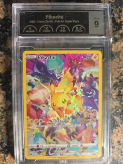 Pokemon TCG Pikachu Crown Zenith Holo Card PSA 9 Mint 160/159 Secret Rare - Image 1