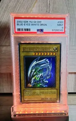 2002 Yu-Gi-Oh! PSA 9 Gem Mint SDK-001- Blue-Eyes White ULTRA RARE Sealed - Image 1