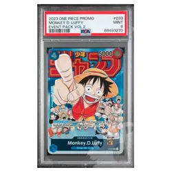 One Piece Card Monkey D. Luffy P-033 Event Pack Vol.2 ENG - PSA 9 MINT - Image 1