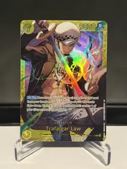 One Piece TCG - SECRET RARE Trafalgar Law OP10-119 SR Full Art Holo Bandai - Image 1