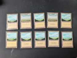 8x MTG Plains FBB Black border Japanese LP - Image 1