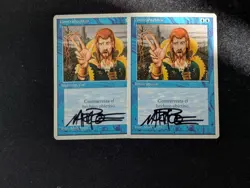 2x Counterspell MTG Magic the Gathering 4th Edition LP Spanish SIGNED - Image 1