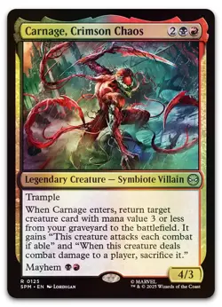 Carnage, Crimson Chaos #125 (Foil) (NM) Spider-Man SPM Magic MTG - Image 1