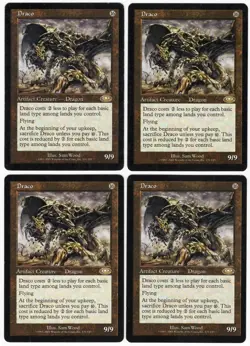Draco x4 4x 2001 Planeshift PLAYSET Colorless Artifact Rare Creature MTG LP AZ2 - Image 1