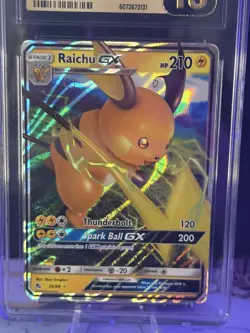 ⚡CGC PRISTINE 10 Raichu GX 20/68 - Hidden Fates Holo Pokemon Card 2019⚡ - Image 4