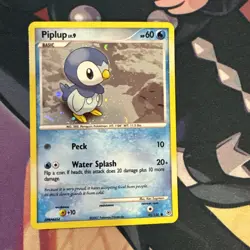 Piplup 93/130 Diamond & Pearl Cosmos Holo Rare Pokemon Card DMG - Image 1