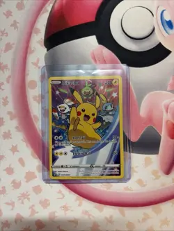 Pokemon Pikachu TCG SWSH020 Black Star Promo Card LP-NM Condition - Image 1