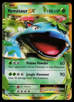 Pokemon Card - Venusaur EX XY Evolutions 1/108 Ultra Rare - Image 1