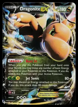 Pokemon Card - Dragonite EX XY - Furious Fists 74/111 Ultra Rare Holo - Image 1