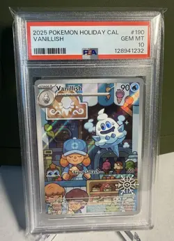Vanillish PSA 10 Holiday Calendar 190 Pokemon Card - Image 1