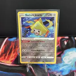 Pokemon TCG Radiant Jirachi Silver Tempest Holo Card 120/195 NM - Image 1