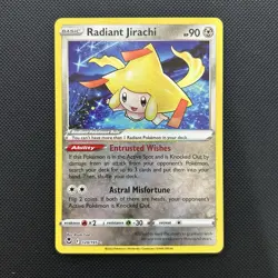 Pokemon TCG Radiant Jirachi Silver Tempest Holo Card 120/195 NM - Image 2