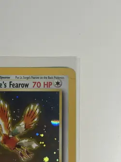 Lt. Surge's Fearow Pokemon Card Holo WOTC 7/132 Gym Heroes SWIRL Vintage LP - Image 2