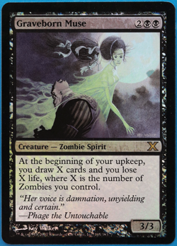 Graveborn Muse FOIL 10th Edition NM Black Rare MAGIC CARD (ID# 500253) ABUGames - Image 1