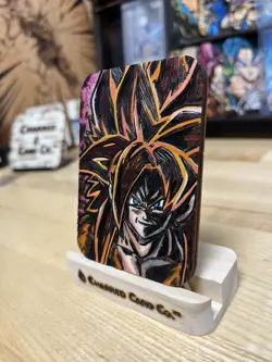 Custom Charred Super Saiyan 4 Gogeta Wooden Card Dragon Ball - Image 2