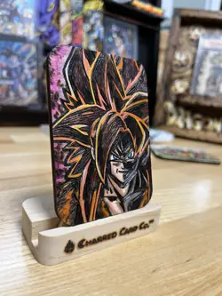 Custom Charred Super Saiyan 4 Gogeta Wooden Card Dragon Ball - Image 3
