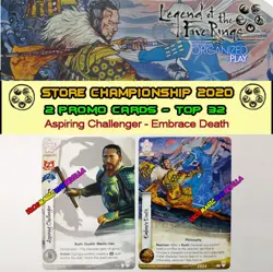 L5R LEGEND OF THE FIVE RINGS - 2020 STORE CHAMPIONSHIP ENGLISH - 2 PROMO CARDS - Image 1