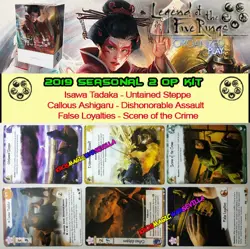 LEGEND OF THE FIVE RINGS L5R LCG - 2019 SEASONAL TWO - 6 promo card full art - Image 1