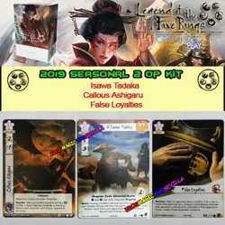 LEGEND OF THE FIVE RINGS L5R LCG - 2019 SEASONAL TWO - 3 promo card full art - Image 1