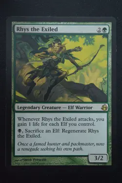 Magic The Gathering MTG RHYS THE EXILED Morningtide LP Lightly Played - Image 1