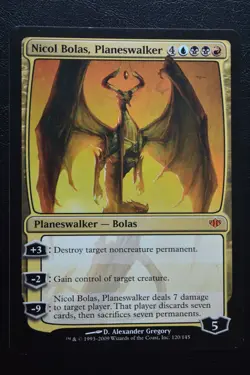 Magic The Gathering MTG NICOL BOLAS, PLANESWALKER Conflux LP Lightly Played - Image 1