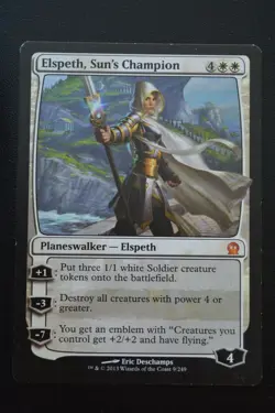 Magic The Gathering MTG ELSPETH, SUN'S CHAMPION Theros MP Moderately Played - Image 1