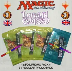 MTG LORWYN ECLIPSED 1 x FOIL PROMO PACK + 3 REGULAR PROMO PACK ENGLISH NEW - Image 1