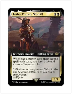 1x Lotho, Corrupt Shirriff, Extended Art, LOTR, Magic MTG NM - Image 1