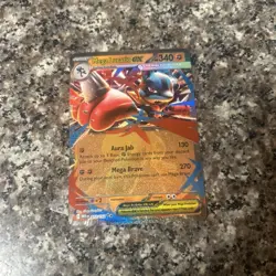 Mega Lucario Ex 77/132 Pokemon TCG Mega Evolution Double Rare Holo NM - Image 1
