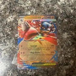 Mega Lucario Ex 77/132 Pokemon TCG Mega Evolution Double Rare Holo NM - Image 2