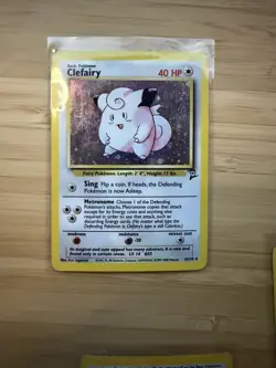 Pokemon TCG Base Set 2 Holo Lot Clefairy, Clefable, Wigglytuff 3 Cards - Image 2