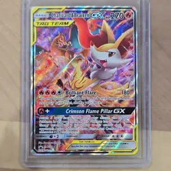 Charizard & Braixen GX SM230 Promo Tag Team Full Art Holo Pokemon NM - Image 1