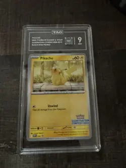 Pokemon Pikachu 214 Scarlet & Violet Illustration Contest Black Star Promo TAG 9 - Image 1