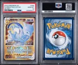 Mewtwo VSTAR 086/078 Gold Secret Rare Full Art FA 2022 Pokemon Go Graded PSA 10 - Image 3