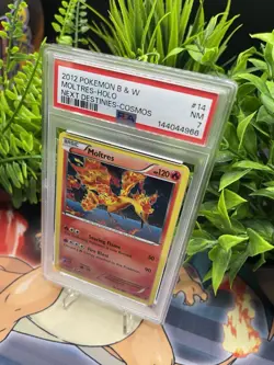 MOLTRES #14/99 POKEMON BLACK & WHITE 2012 NEXT DESTINIES COSMOS HOLO PSA7 NM - Image 4