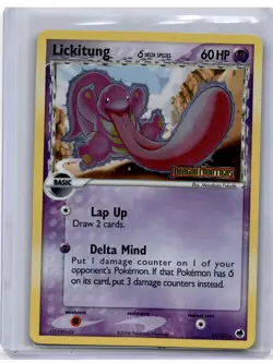 2006 Pokemon—Lickitung (Delta Species) #19/101 EX Dragon Frontiers—Rare Holo - Image 1