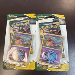 Pokemon TCG Evolving Skies Checklane Blister Pack with SLOWPOKE 2 pack New - Image 1