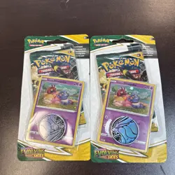 Pokemon TCG Evolving Skies Checklane Blister Pack with SLOWPOKE 2 pack New - Image 2