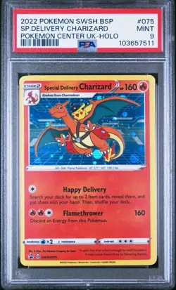 2022 Special Delivery Charizard SWSH075 English Pokemon Center Promo PSA 9 - Image 1