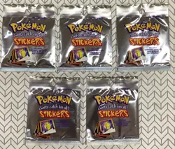Pokemon Gotta Catch 'em All! Series 1 Stickers (1999) 5 Pk lot Sealed - Image 1