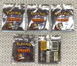 Pokemon Gotta Catch 'em All! Series 1 Stickers (1999) 5 Pk lot Sealed - Image 2