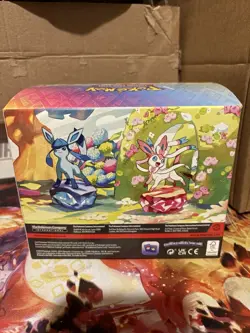 8x Official Empty Mini Pokemon Prismatic Evolutions Tins in Display - No packs - Image 3