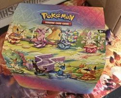 8x Official Empty Mini Pokemon Prismatic Evolutions Tins in Display - No packs - Image 5